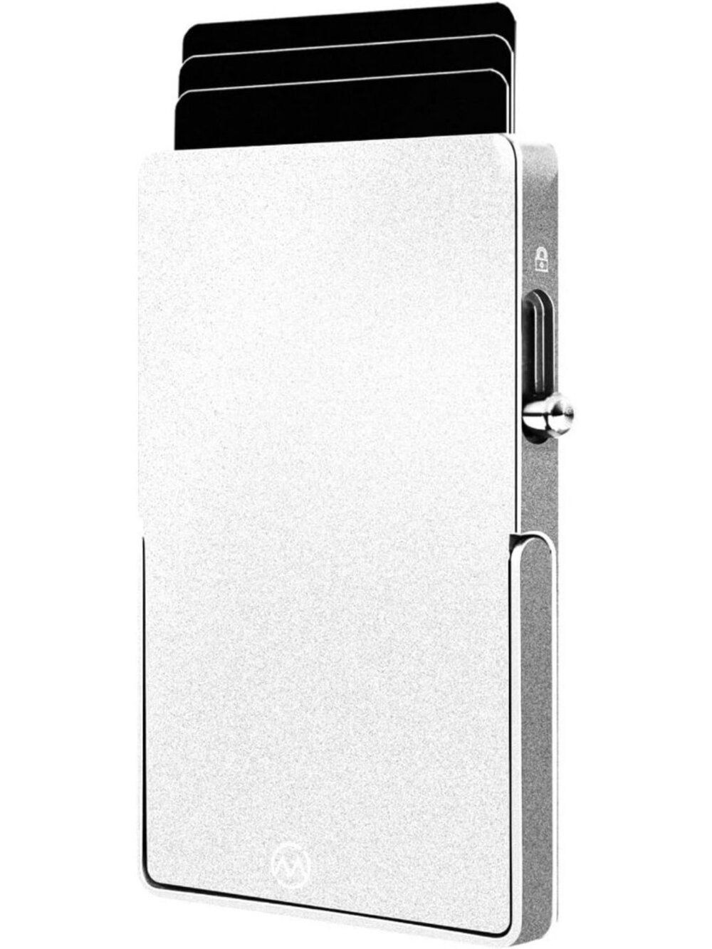 Compact Magnetic Phone Wallet with Adjustable Stand & RFID Card Holder - Silver